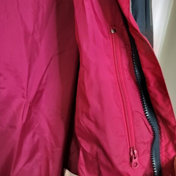 4483)Vtg Columbia Sportswear Women Black Pink Bugaboo Button Zip Nylon Jacket L - Picture 5 of 13